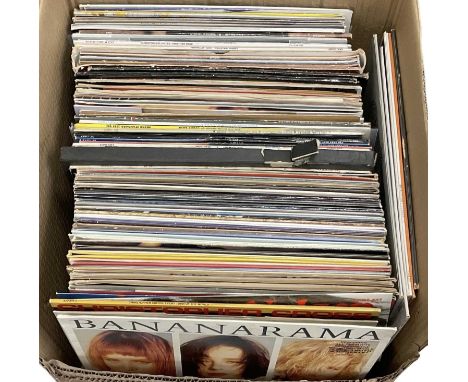 A large quantity of assorted records including Neil Diamond, Barry Manilow, Neil Sedaka, Cliff Richard, Michael Jackson, Stev