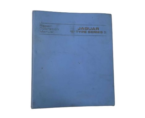 A Jaguar 'E' Type Series 3 Repair Operation Manual.