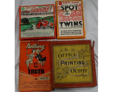 3 VINTAGE GAMES & PRINT SET 