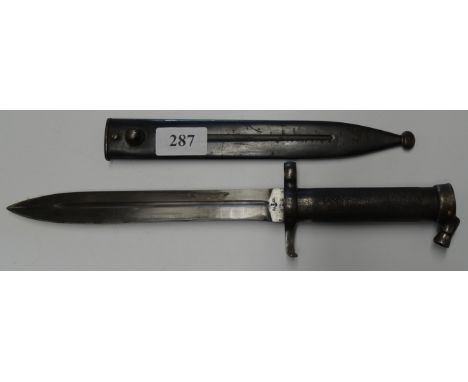 SWEDISH E.J.A.B. M96 BAYONET KNIFE IN SCABBARD 8.25' BLADE 