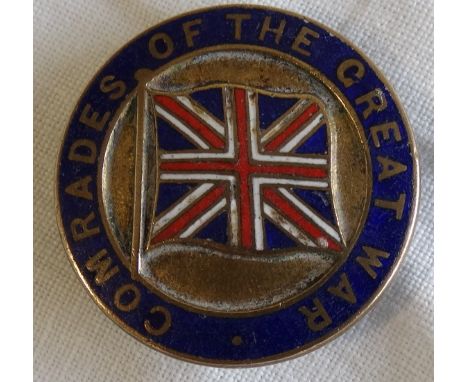 COMRADES OF THE GREAT WAR ENAMEL BADGE 