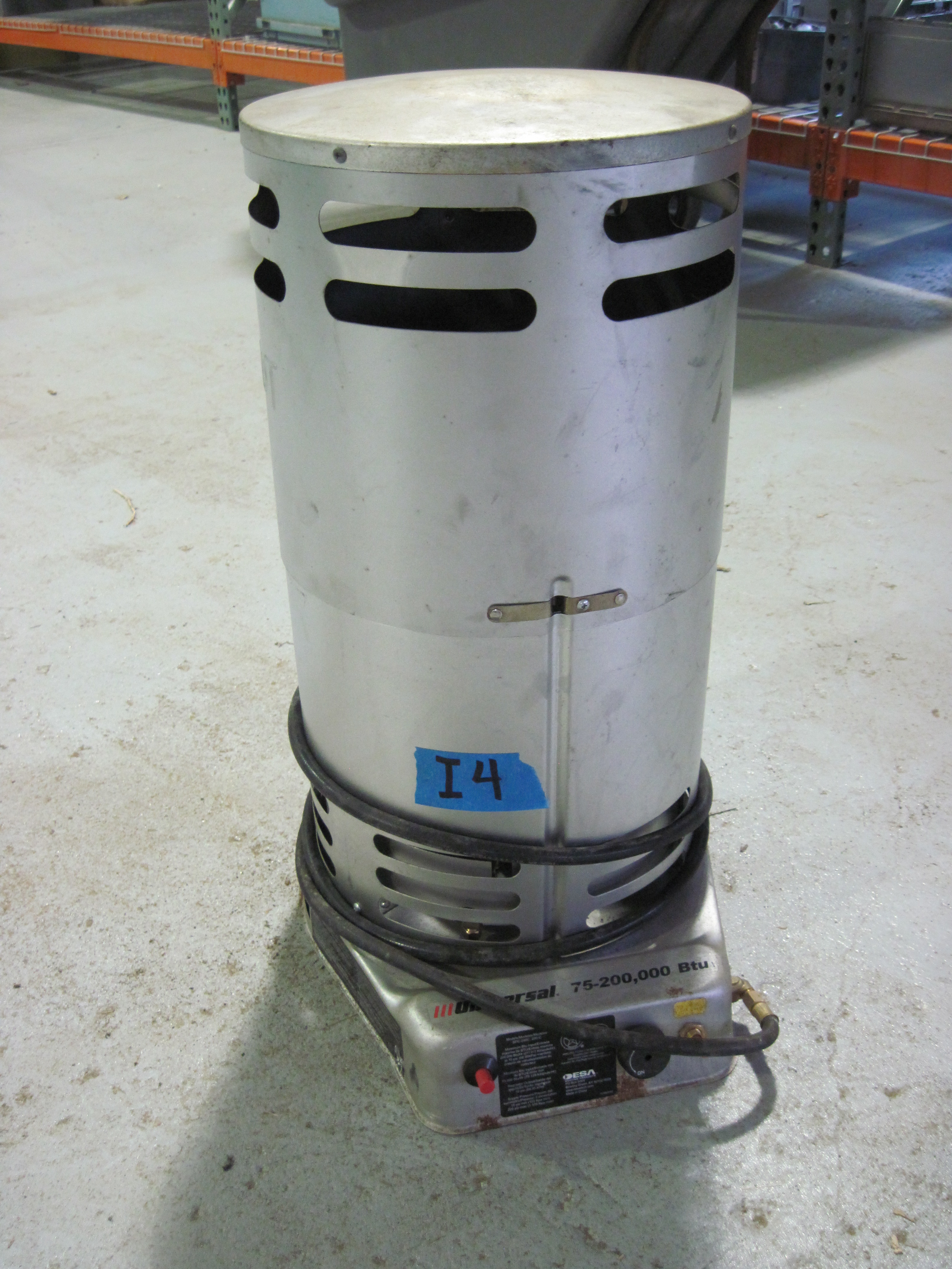 Universal 75 200,000 BTU propane heater, m/n SPC200C, s/n 016152739