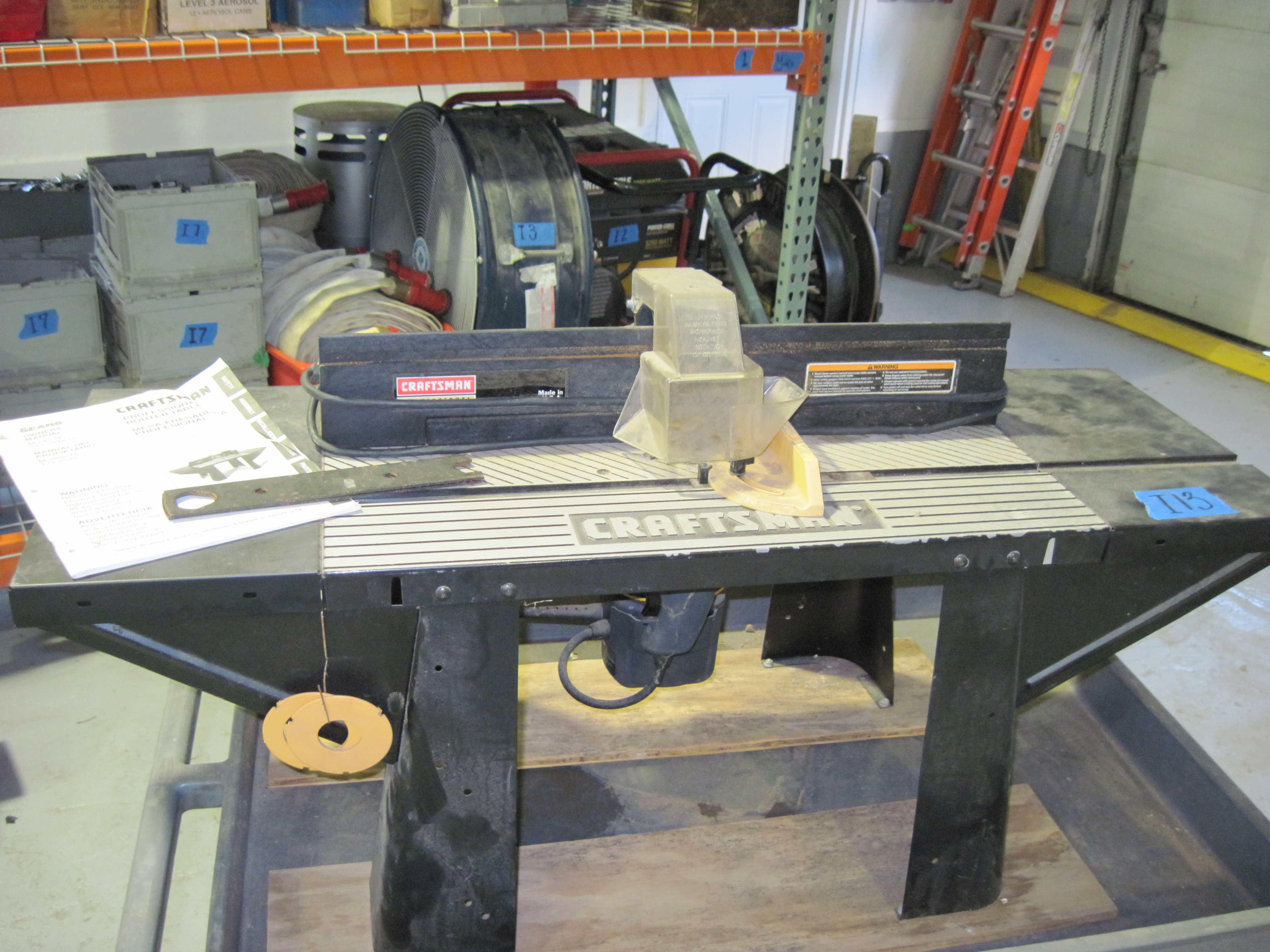 Craftsman Professional Router Table and Router. 2hp with ½” collet