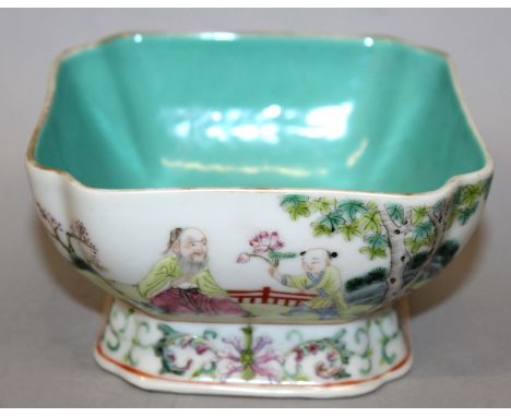 A GOOD QUALITY CHINESE FAMILLE ROSE PORCELAIN BOWL, the base with a Daoguang seal mark & possibly of the period, the bowl of 