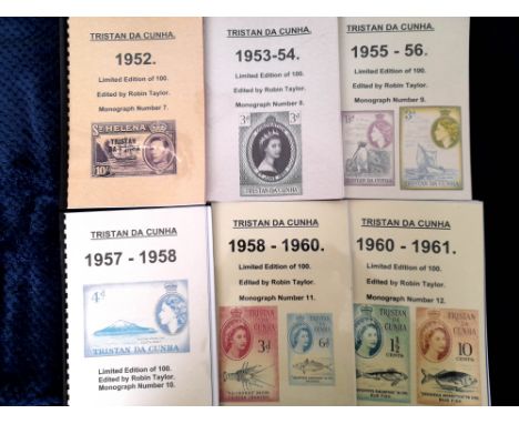 Stamps : Philatelic Literature Tristan Da Cunha .. by Robin Taylor Volume1, 2,3,4,56,7,8,9,10, -11,12  all in Very Fine Condi