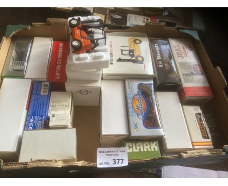 Diecast : Forklifts - nice collection of various makes most heavy diecast inc Boss, Gama, Nissan Clark, Hyster - all boxed