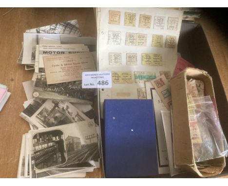 Collectables : Railwayarna - inc shoe box of cards photos/postcards &amp; a great selection of vintage tickets