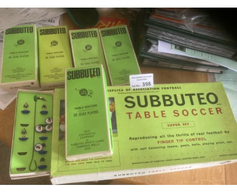 Diecast : Subbuteo - nice lot, includes early table soccer &amp; 6 teams, Wolves, Plymouth, Walsall, Coventry etc 