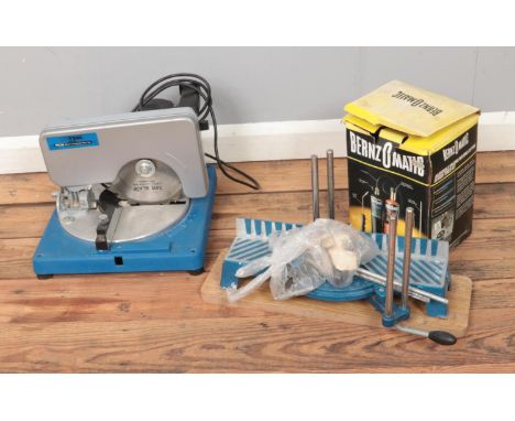 A Nu Tool MS200 miter saw, BernzOMatic oxygen torch kit and bench saw.  