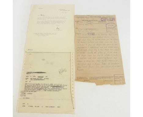 CRERAR (H.D.G.); typed letter signed "Harry" to General Sir Miles Dempsey (Dear Bimbo) at the Headquarters, First Canadian Ar