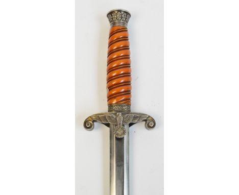 A German Third Reich army dress dagger, the blade stamped "Eickhorn Solingen".