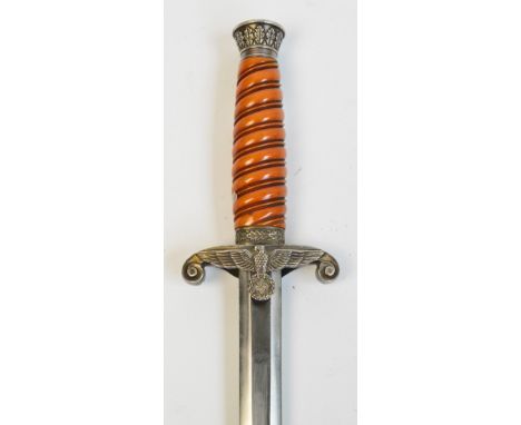 A German Third Reich army dress dagger, the blade stamped "Eickhorn Solingen".