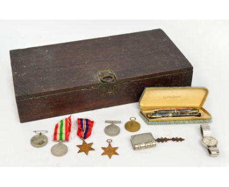 A WWI Victory medal awarded to Se-15305.Pte.T.Dean.A.V.C. and other items belonging to Mr Tom Dean, a Conway Stewart pen and 
