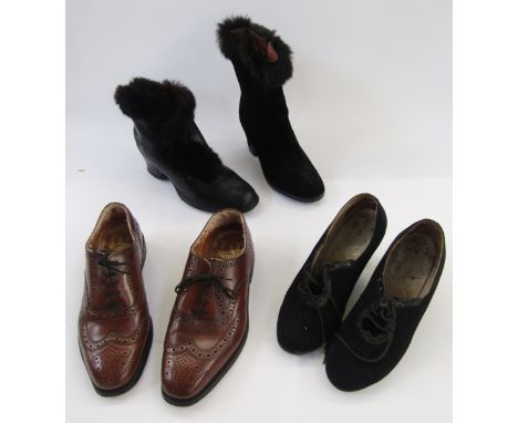 Box of vintage ladies and gents shoes&nbsp;to include crocodile, suede, ankle boots and gents Richleigh (1 box)&nbsp;