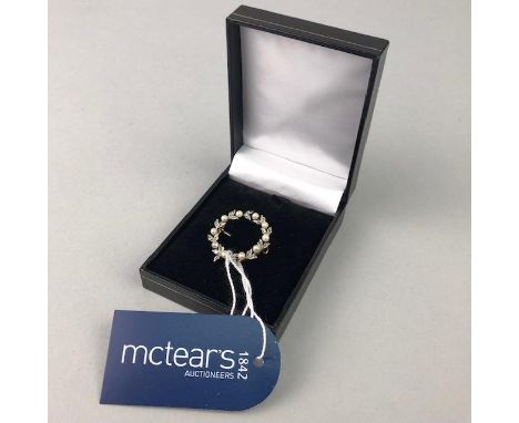 EDWARDIAN STYLE PEARL AND DIAMOND BROOCH