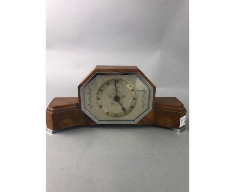 ELLIOTT MANTEL CLOCK, of Art Deco design, 28cm wide