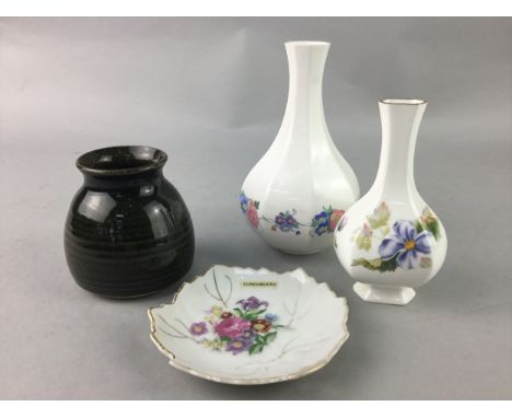 SIX TREMAR CERAMIC FIGURES, along with Tremar and other ceramics including vases and a boxed Aynsley plate