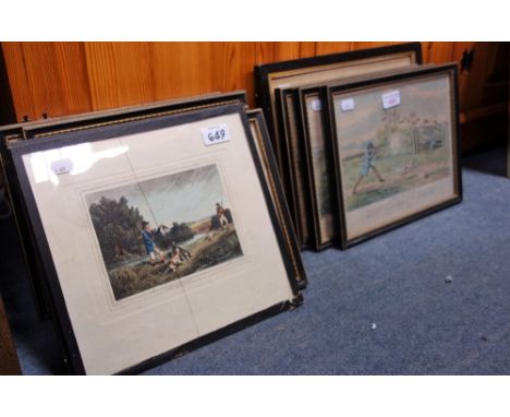 A COLLECTION OF 19TH CENTURY HUNTING PRINTS, to include "A fatal Discovery" by H Alken