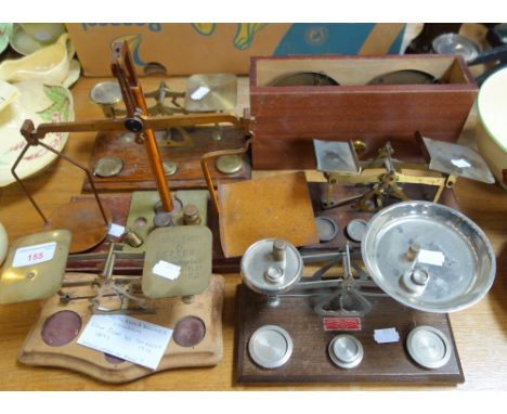 A COLLECTION OF BRASS POSTAL SCALES