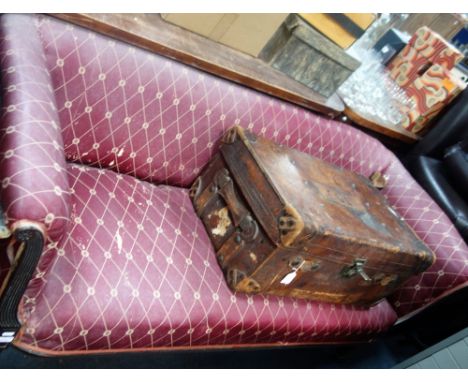 A 19TH CENTURY MAHOGANY FRAMED SOFA of small proportions, 170cm wide