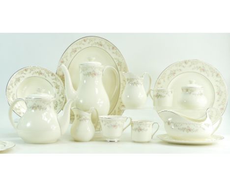 A Royal Doulton Dinner & Tea service - DIANA pattern from the Romance collection - Comprising 75 pieces approx inc lids. 3 si