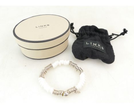 Links of London silver and ceramic bracelet in original box