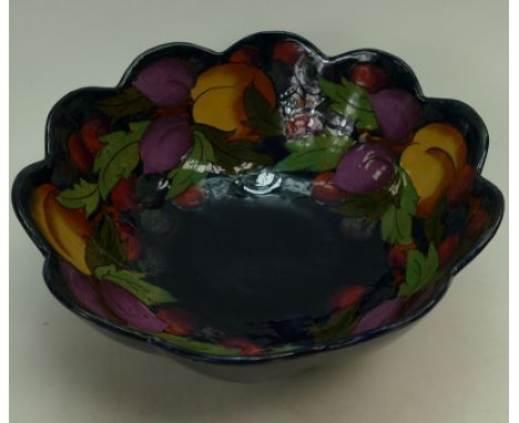 Charlotte Rhead Burleighware fruit bowl in the rare Florentine design, diameter 25cm (restored)
