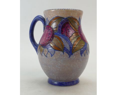 Charlotte Rhead Crown Ducal Jug decorated in the Granada design, height 22cm 