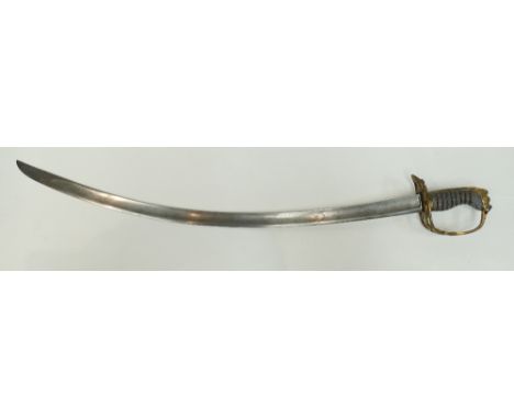 A British 1803 pattern Infantry Officer's Sword without scabbard, with engraved blade stamped JJ Rankel Solingen, length 90cm