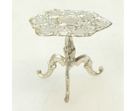 Silver miniature TRIPOD TABLE Sheffield 1923