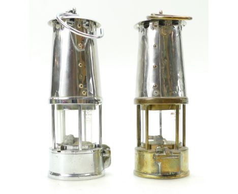 Eccles type 6 miners lamp and another Eccles type GR miners lamp (2)