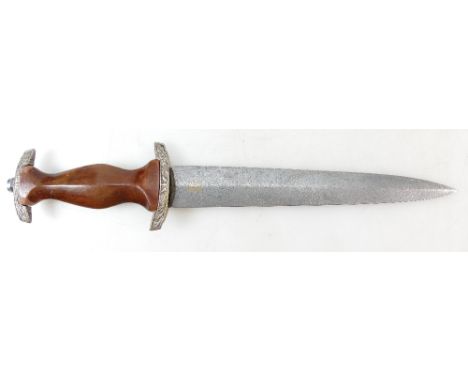 WWII German SA Army Officers Dress Dagger without scabbard with later etched blade engraved in gold Meine Ehre Heisst Treue, 