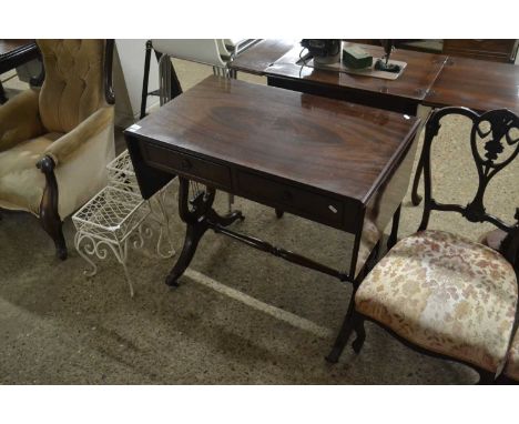 Reproduction mahogany drop leaf sofa table