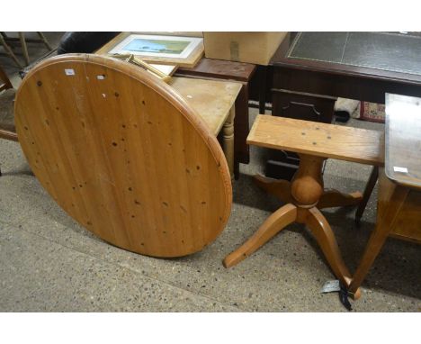 Pine pedestal dining table