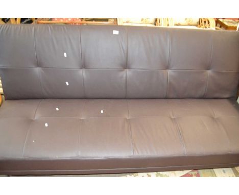 Brown sofa bed, approx 2 metres long