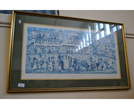 Classic Performers at the Park from the mural by Peter Curling, limited edition print, 354 out of 500, signed in pencil, fram