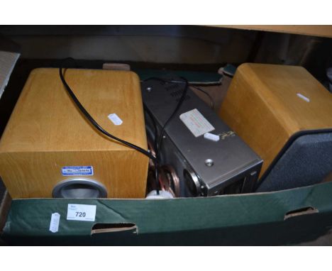 Teac model No LS-H250 two-way speaker system together with a JVC CD player