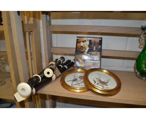 Mixed Lot: Various recorders, coloured print, studies of birds etc