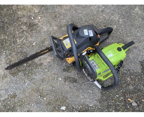 McCulloch Mach 7-40 petrol chainsaw together with a Charles Jacob ZJ-01-58 petrol chainsaw (2)