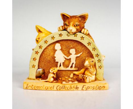 Handcrafted figural box depicting playful kittens. Exclusively made for International Collectible Exposition. Artist signatur