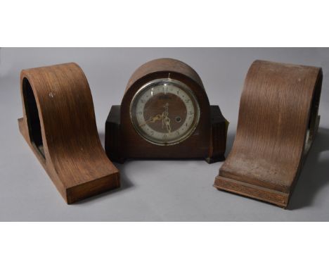 A collection of mantle clock spares and parts 