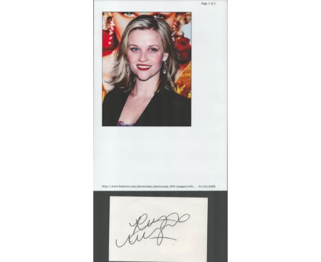 Reese Witherspoon signed 6x4 white card. Laura Jeanne Reese Witherspoon (born March 22, 1976) is an American actress and prod