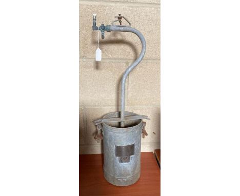 A WWII period "Incanto" acetylene lamp with makers plate and applied plate stamped "ARP 1939", 68cms high max. **Lots must be