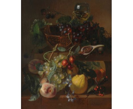 ADRIANA VAN RAVENSWAAY (DUTCH 1816-1872)Still-life with Fruit, 1846oil on canvas47.5 x 40 cm (18 5/8 x 15 5/8 in.)monogrammed