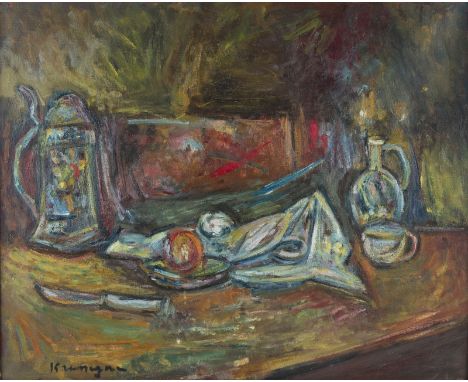 PINCHUS KREMEGNE (RUSSIAN-FRENCH 1890-1981)The Light Supper, oil on canvas50 x 61 cm (19 5/8 x 24 in.)signed lower left PROVE