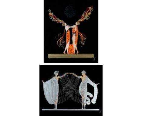 A PAIR OF SERIGRAPHS BY ERTE [ROMAIN DE TIRTOFF] (RUSSIAN-FRENCH 1892-1990)The Love and Passion Suite, comprised of two separ