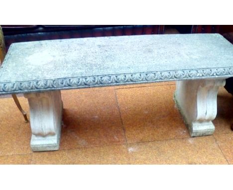 Stone garden bench