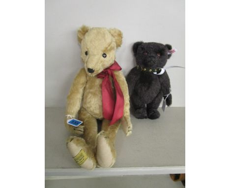 A Steiff 'Jack' black Alpaca bear and a Merrythought teddy bear