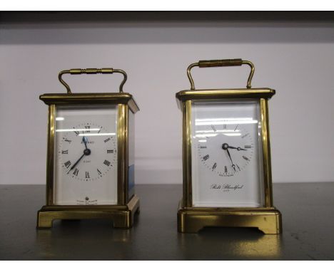 Robert Blandford, a 20th century English brass cased five-window carriage clock, 6h, along with Baynard, a 20th century Frenc