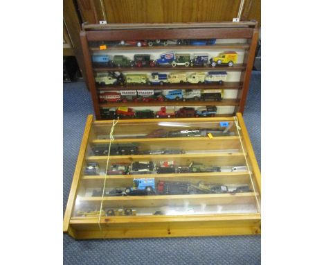 Mixed loose toys to include a Hornby Dublo engine, all contained in glazed boxes